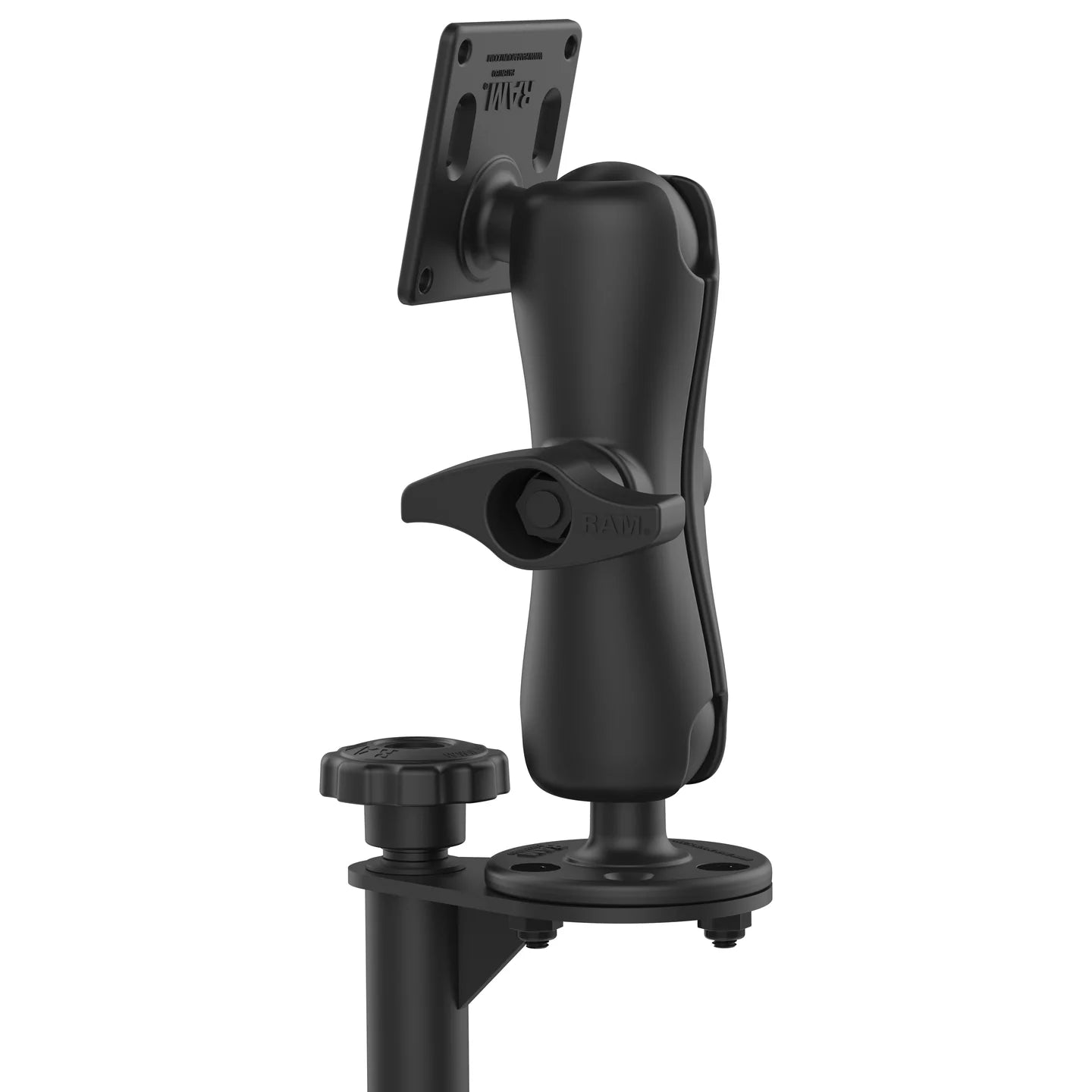 RAM® 8" Upper Flange Pole with D Size 75x75mm VESA Mount - RAM-VP-TTMF8-D-101-2461U