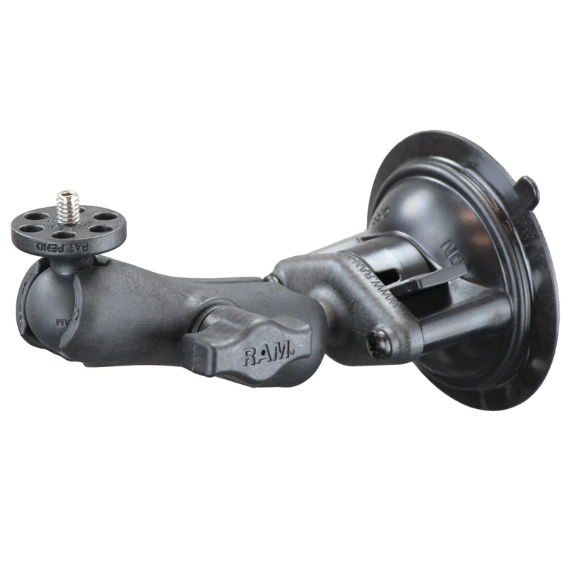 RAM® Twist-Lock™ Composite Suction Cup Mount with 1/4"-20 Camera Adapter - RAP-B-224-1-366