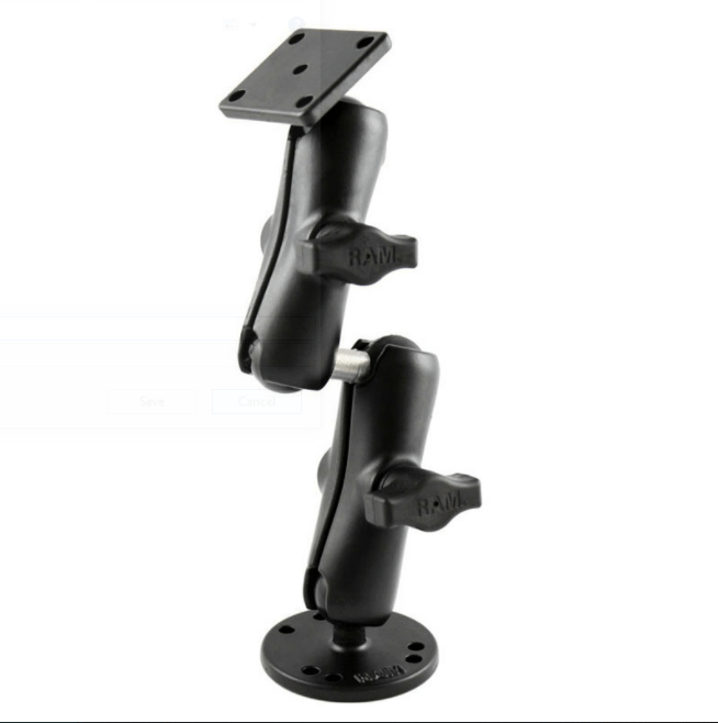 RAM® Double Ball Mount with Double Ball Adapter and AMPS Plate - RAM-B-101-DEX1U - OC Mounts