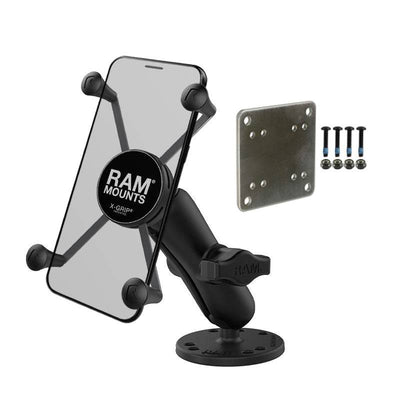 RAM® X-Grip® Phone Mount with Drill-Down Base & Backer Plate - RAM-B-138-UN7-225BU - OC Mounts