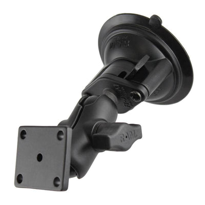 RAM® Twist-Lock™ Suction Cup Double Ball Mount with AMPS Hole Pattern - RAM-B-166-A-347-DYN1U - OC Mounts