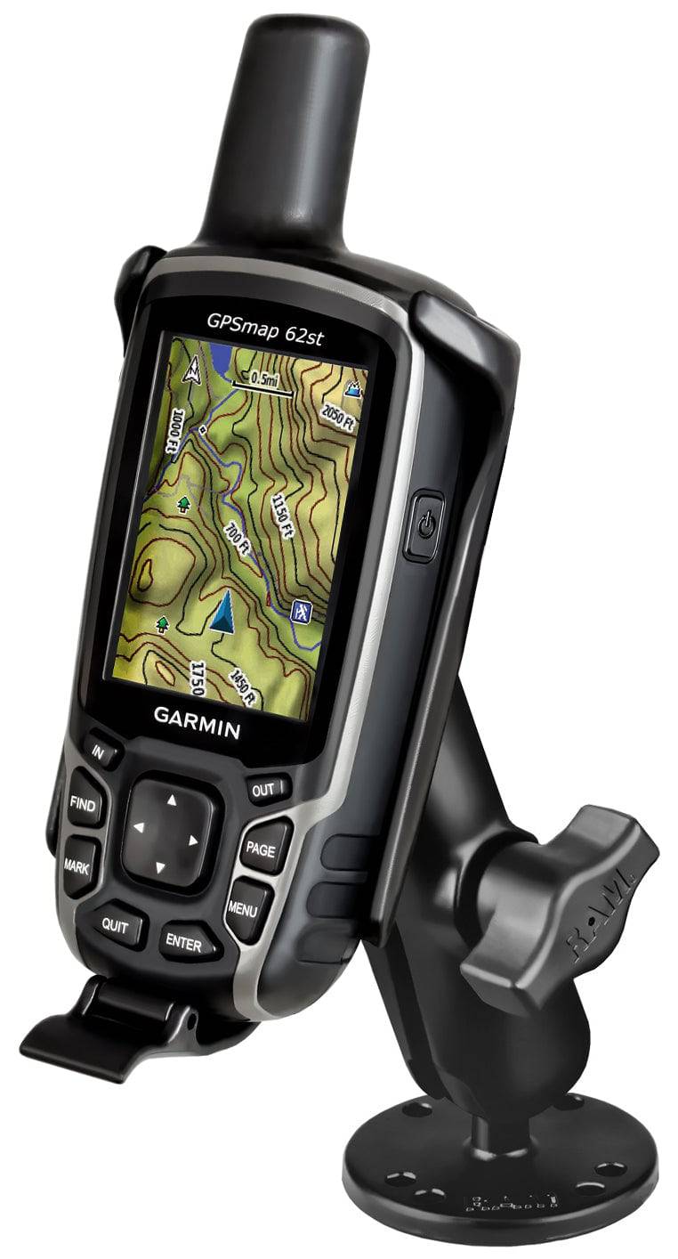RAM® Drill-Down Mount for Garmin Astro 320, GPSMAP 62 & 64 Series - RAM-B-138-GA41U - OC Mounts