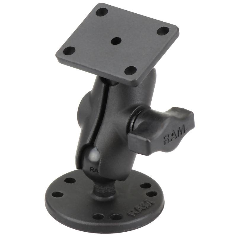 RAM® Drill-Down Double Ball Mount with Rectangle AMPS Plate - RAM-B-139U-A - OC Mounts
