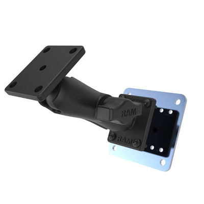 RAM® Drill-Down Double Ball Mount with AMPS Plate & Backing Plate - RAM-B-141-BPU - OC Mounts