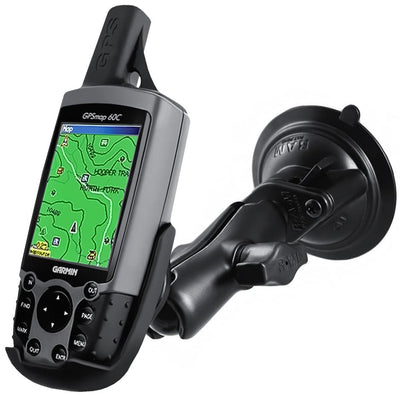 RAM® Twist-Lock™ Suction Cup Mount for Garmin Astro 220, GPS 60 + More - RAM-B-166-GA12U - OC Mounts