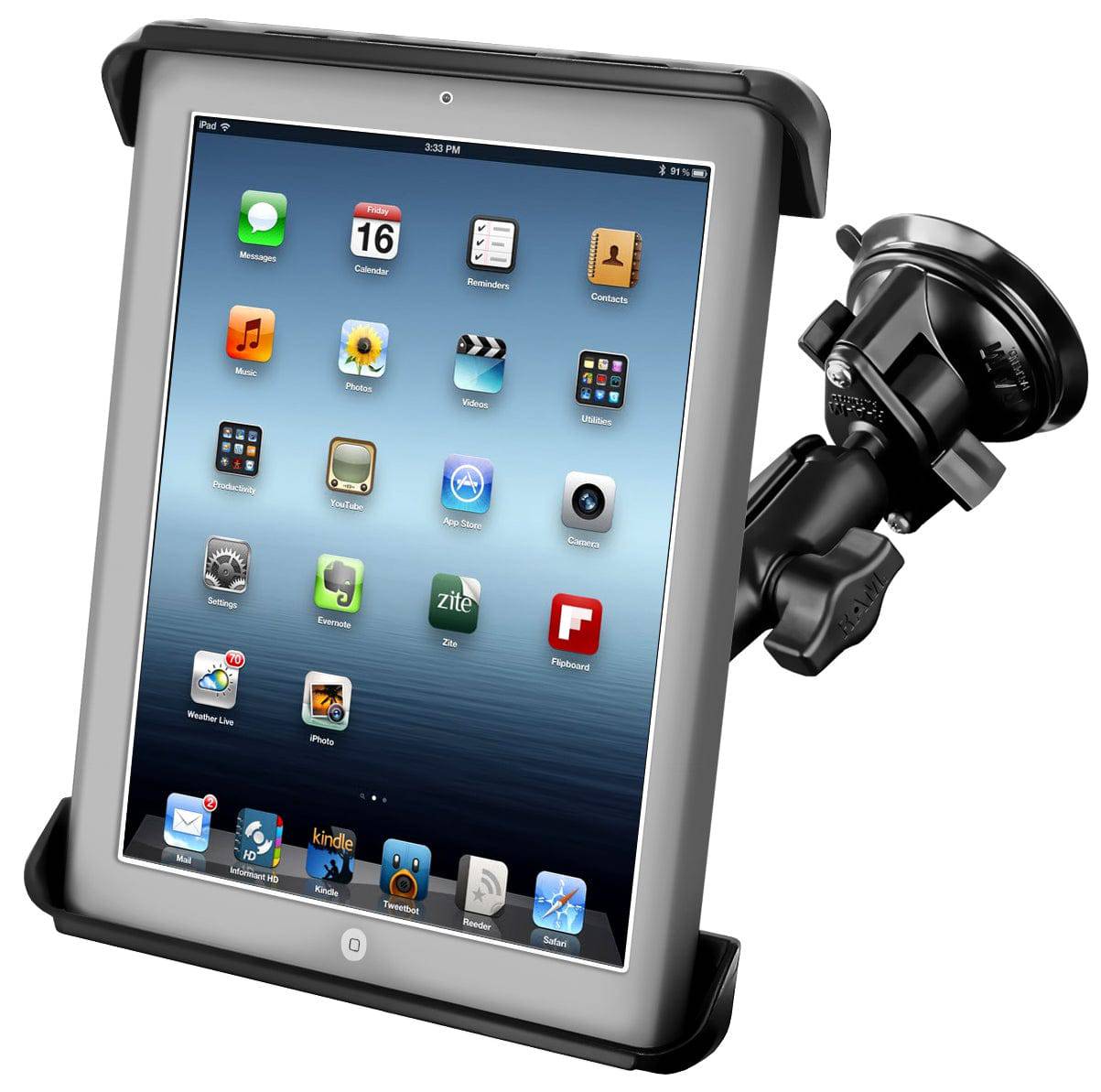 RAM® Tab-Tite™ with RAM® Twist-Lock™ Suction Cup for Large Tablets - RAM-B-166-TAB-LGU - OC Mounts