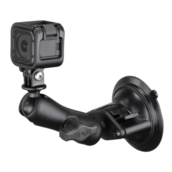RAM® Twist-Lock™ Suction Cup Mount with Universal Action Camera Adapter - RAM-B-166-GOP1U - OC Mounts