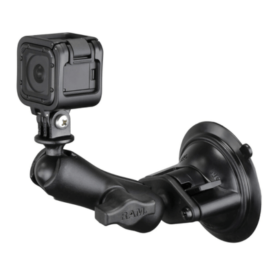 RAM® Twist-Lock™ Suction Cup Mount with Universal Action Camera Adapter - RAM-B-166-GOP1U - OC Mounts