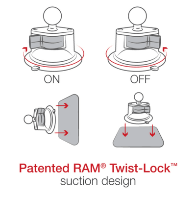 RAM® Tab-Tite™ Suction Cup Mount for 8" Tablets with Case - RAM-B-166-TAB29U - OC Mounts