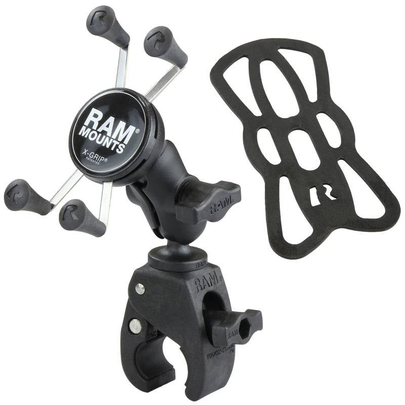 RAM® X-Grip® Phone Mount with RAM® Tough-Claw™ Small Clamp Base - RAM-B-400-A-HOL-UN7BU - OC Mounts