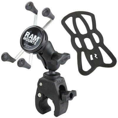 RAM® X-Grip® Phone Mount with RAM® Tough-Claw™ Small Clamp Base - RAM-B-400-A-HOL-UN7BU - OC Mounts