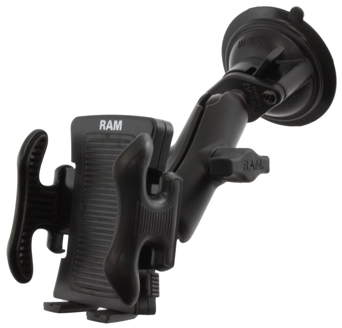 RAM® Twist-Lock™ Suction Cup Mount with Spring-Loaded Phone Holder - RAM-B-166-UN5U - OC Mounts
