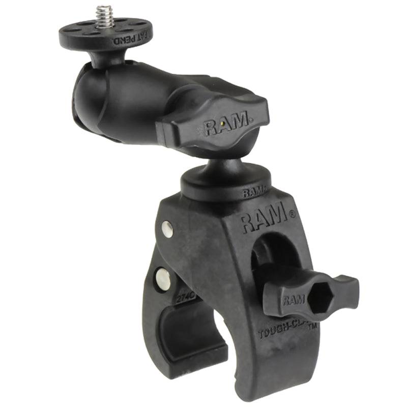 RAM® Tough-Claw™ Small Clamp Mount with 1/4"-20 Action Camera Adapter - RAM-B-400-A-366U - OC Mounts