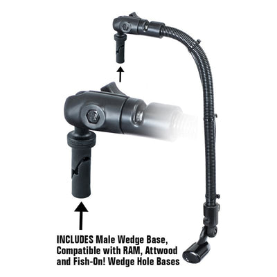 RAM® Transducer Mount with 18" Rod and Wedge Base for Hobie & Scotty - RAM-B-316-18-TRA1-354 - OC Mounts