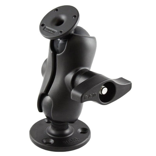 RAM® Double Ball Mount with Round AMPS Plate and Large Round Plate - RAM-D-101-C-254U