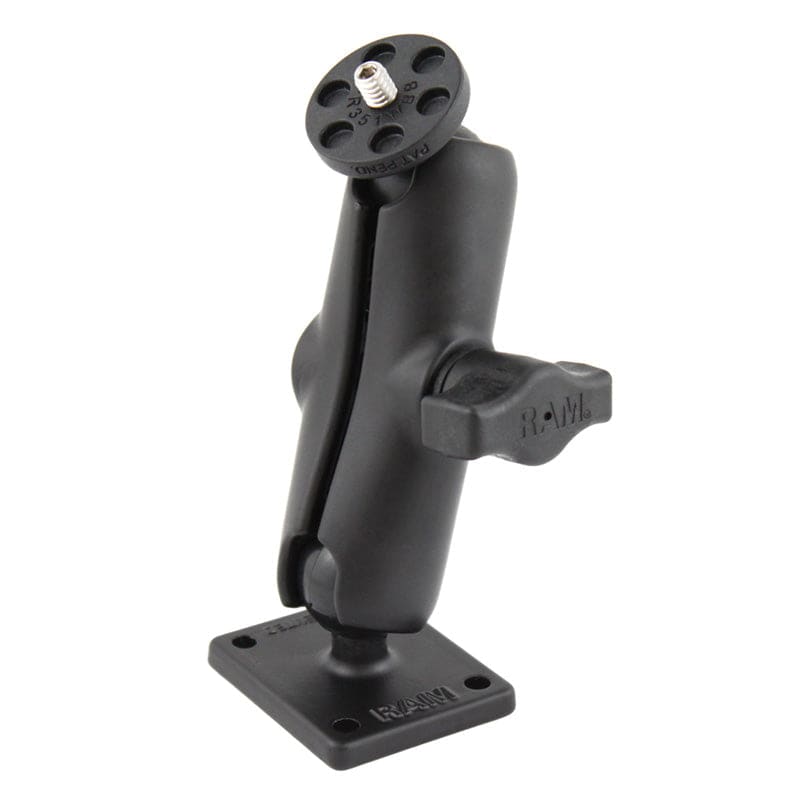 RAM® Double Ball Mount with AMPS Plate and 1/4"-20 Action Camera Adapter - RAM-B-347-366U - OC Mounts