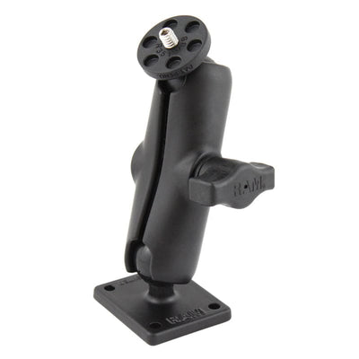 RAM® Double Ball Mount with AMPS Plate and 1/4"-20 Action Camera Adapter - RAM-B-347-366U - OC Mounts