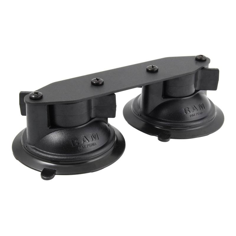 RAM® Twist-Lock™ Dual Suction Cup Base with Straight Plate - RAM-B-189B-FRO1U - OC Mounts