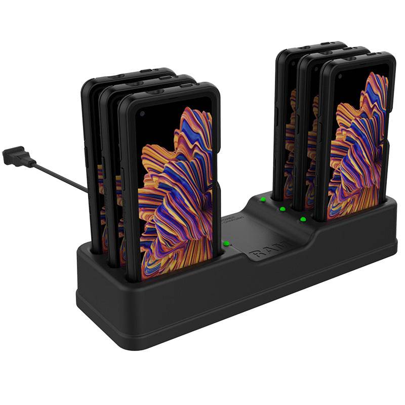 RAM® 6-Port Charging Dock for Samsung XCover Pro with OtterBox uniVERSE - RAM-DOCK-6G-SAM59P-OT1U - OC Mounts