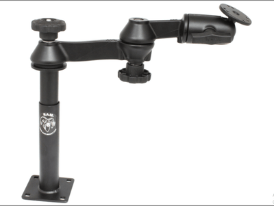 RAM® Tele-Pole™ with 4" & 7" Poles, Double Swing Arms & Round Plate - RAM-VP-SW1-47 - OC Mounts