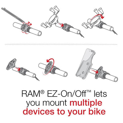 RAM® EZ-On/Off™ Bicycle Mount for Garmin Astro 320, GPSMAP 62 + More - RAP-274-1-GA41U - OC Mounts