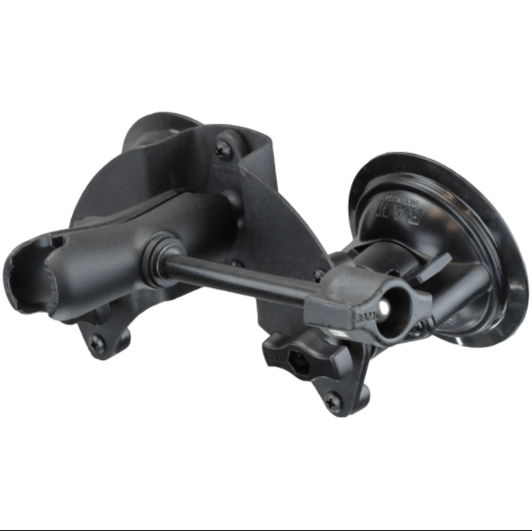 RAM® Twist-Lock™ Pivot Suction Cup Base with Socket Arm & Retention Knob - RAM-B-189B-PIV1-201-ALA1-KRU - OC Mounts