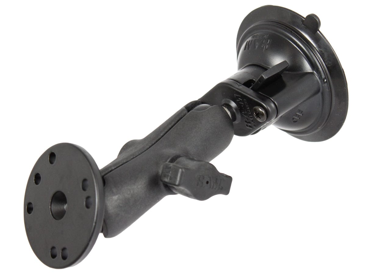 RAM® Twist-Lock™ Composite Suction Cup Mount with Round Plate - RAP-B-101-2241-OT1U - OC Mounts