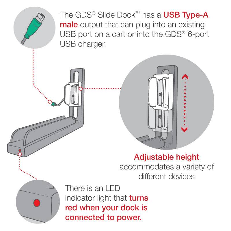 GDS® Slide Dock™ with Drill Down Attachment for IntelliSkin® Next Gen - RAM-GDS-DOCK-G7-NGU - OC Mounts