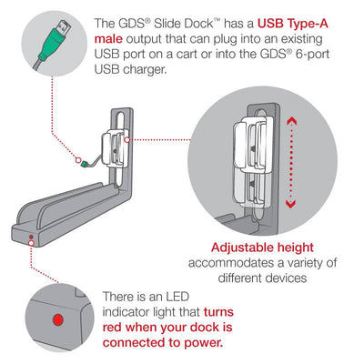 GDS® Slide Dock™ with Drill Down Attachment for IntelliSkin® Next Gen - RAM-GDS-DOCK-G7-NGU - OC Mounts