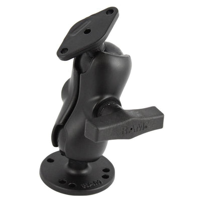 RAM® Double Ball Mount with Diamond Plate Adapter - RAM-138U-B - OC Mounts