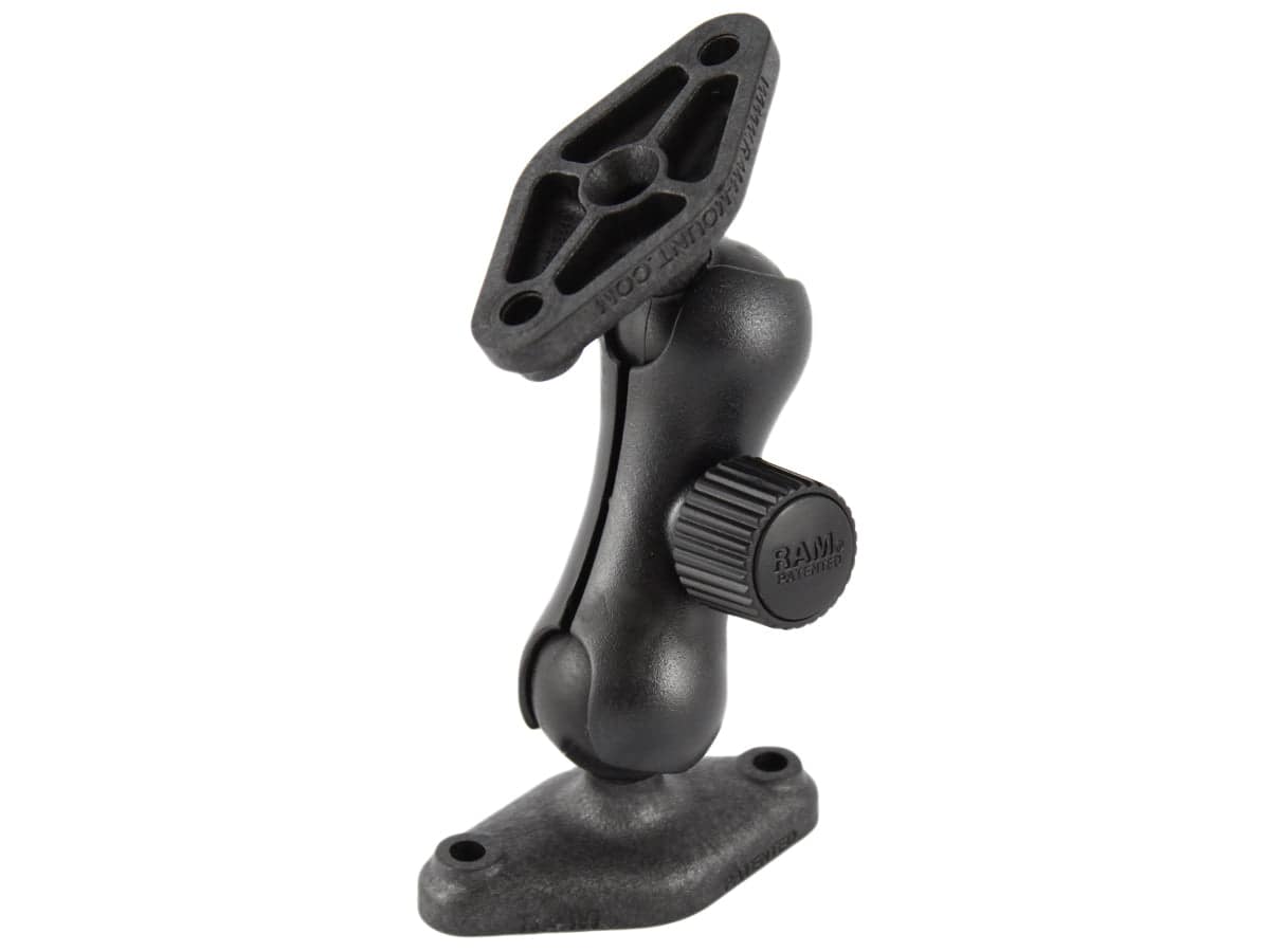 RAM® Low Profile Composite Double Ball Mount with Two Diamond Plates - RAP-B-102-2U - OC Mounts