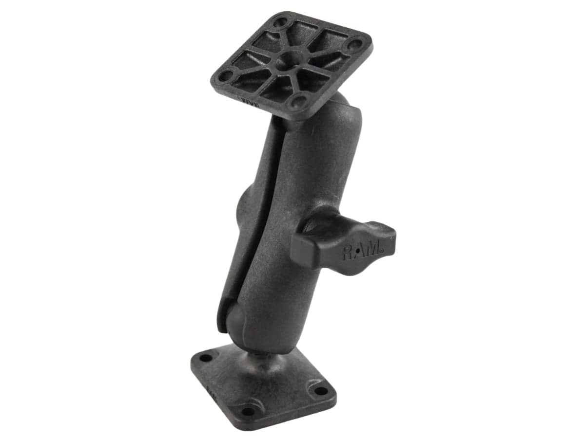 RAM® Composite Drill-Down Double Ball Mount with Rectangle AMPS Plates - RAP-B-141U - OC Mounts