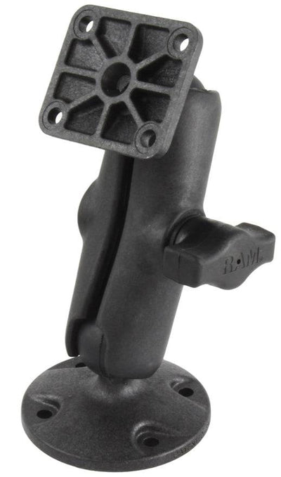 RAM® Composite Drill-Down Double Ball Mount with Rectangle AMPS Plate - RAP-B-139U - OC Mounts
