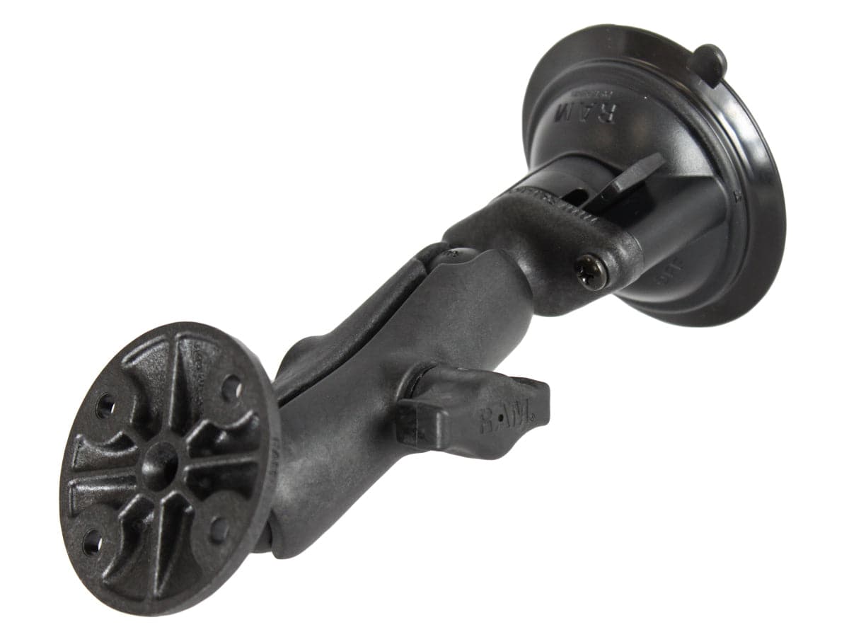 RAM® Twist-Lock™ Composite Suction Mount with Round Plate Adapter - RAP-B-166-202U - OC Mounts