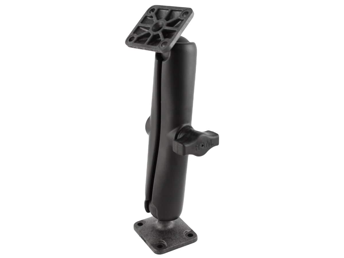 RAM® Composite Drill-Down Double Ball Mount with Rectangle AMPS Plates - RAP-B-141U-C - OC Mounts