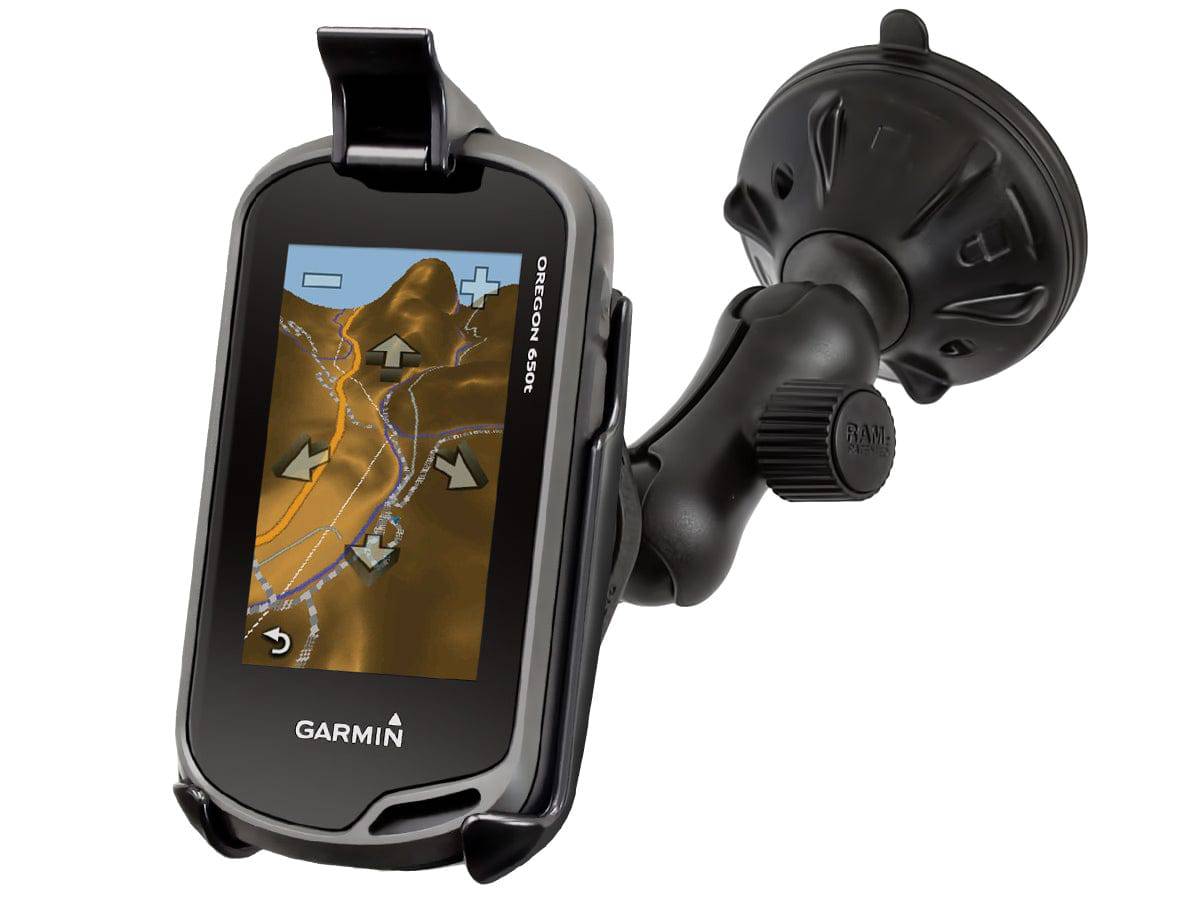 RAM® Twist-Lock™ Low Profile Suction Mount for Garmin Oregon + More - RAP-B-166-2-GA31 - OC Mounts