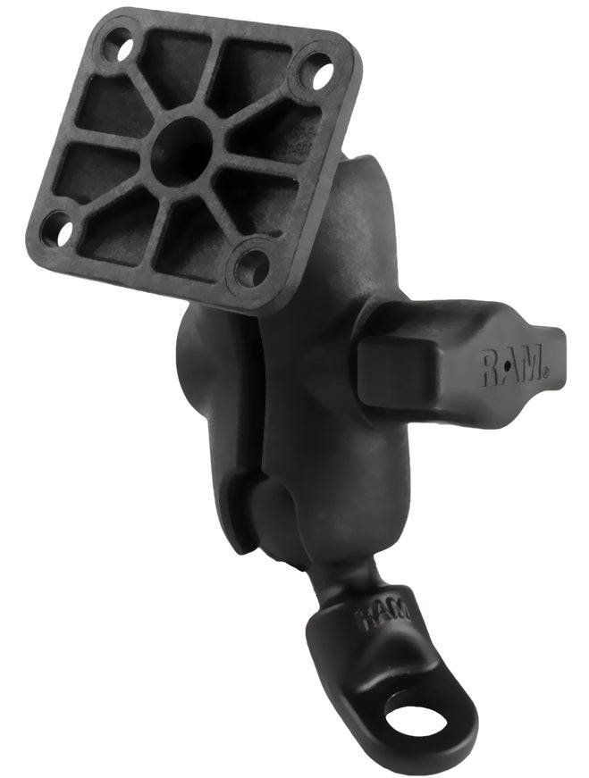RAM® Double Ball Mount with 9mm Angled Bolt Head Adapter and AMPS Plate - RAP-B-272-A-347U - OC Mounts