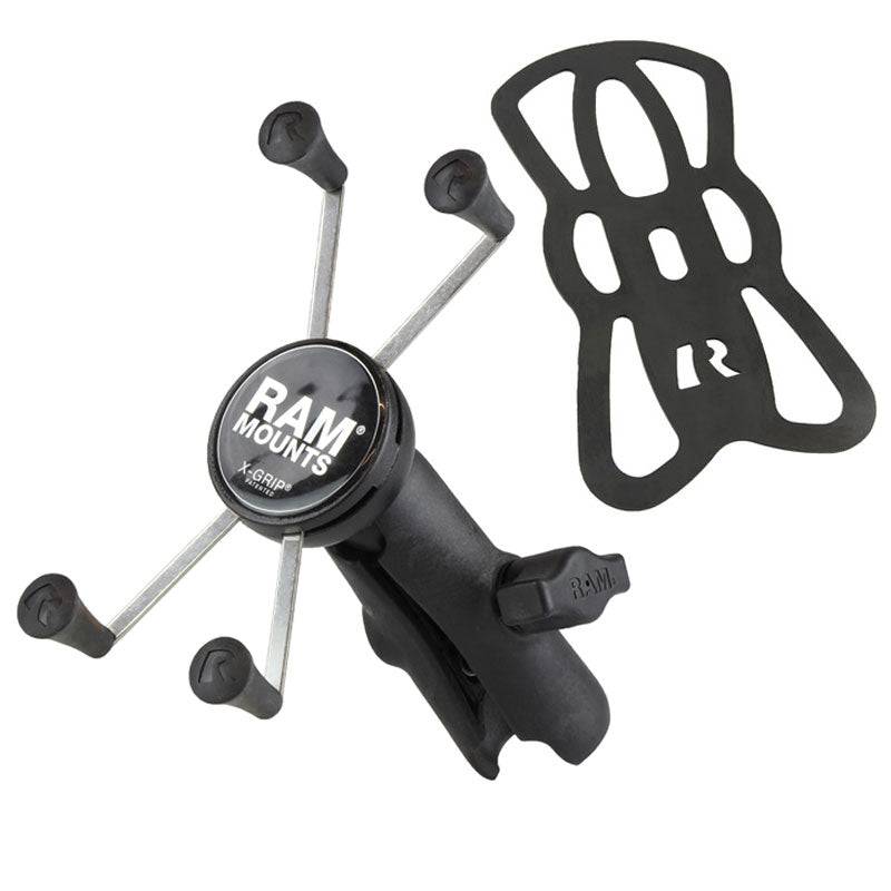 RAM® X-Grip® Large Phone Mount with Composite Double Socket Arm - RAP-HOL-UN10B-201U - OC Mounts