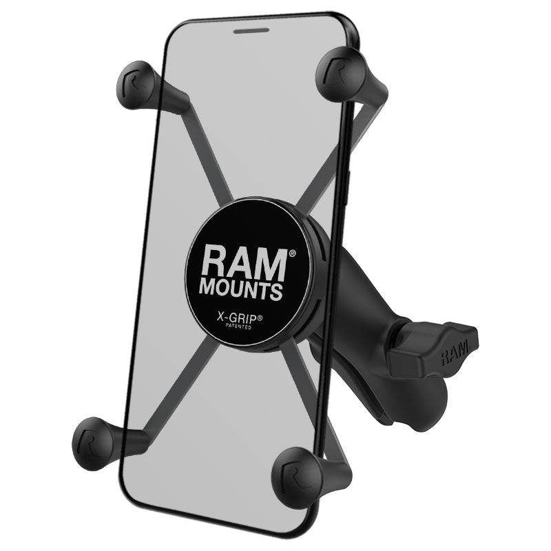 RAM® X-Grip® Large Phone Mount with Composite Double Socket Arm - RAP-HOL-UN10B-201U - OC Mounts