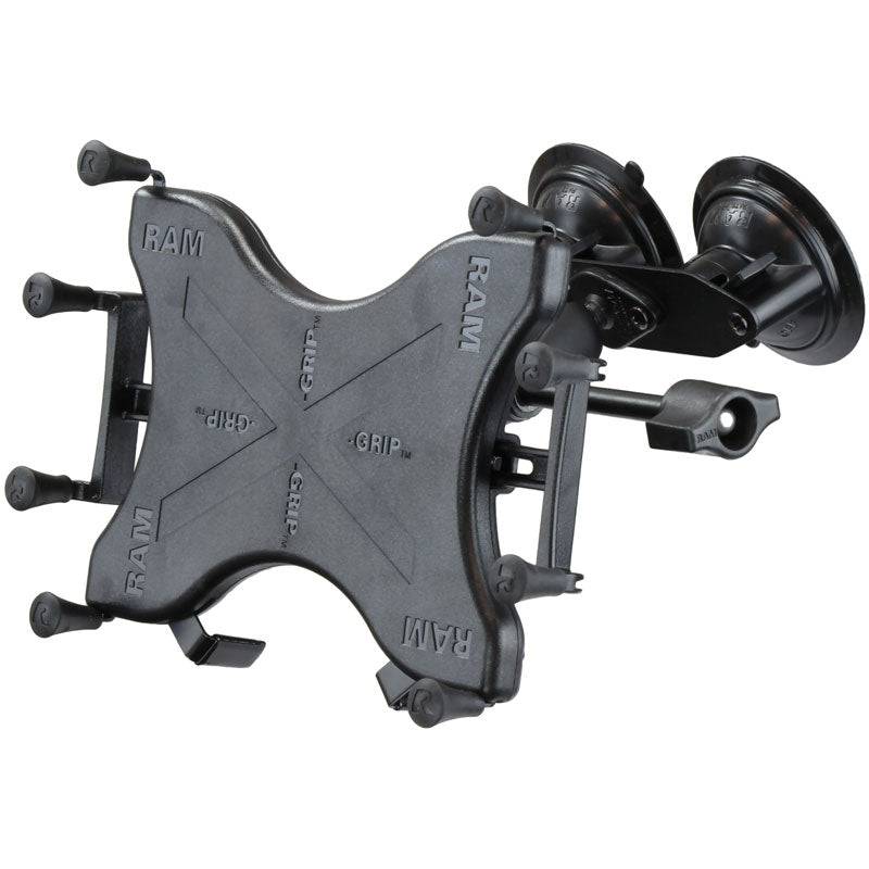 RAM® X-Grip® with RAM® Twist-Lock™ Dual Suction for 9"-10" Tablets  - RAM-B-189-UN9-FRO1-KRU - OC Mounts