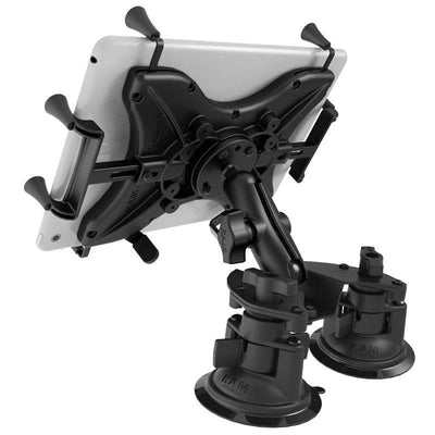 RAM® X-Grip® with RAM® Twist-Lock™ Pivot Suction for 9"-10" Tablets - RAM-B-189-PIV1-UN9-KRU - OC Mounts