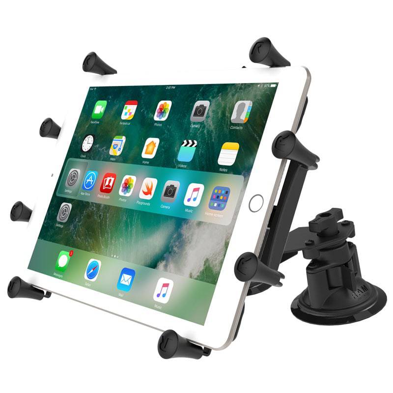 RAM® X-Grip® with RAM® Twist-Lock™ Pivot Suction for 9"-10" Tablets - RAM-B-189-PIV1-UN9-KRU - OC Mounts