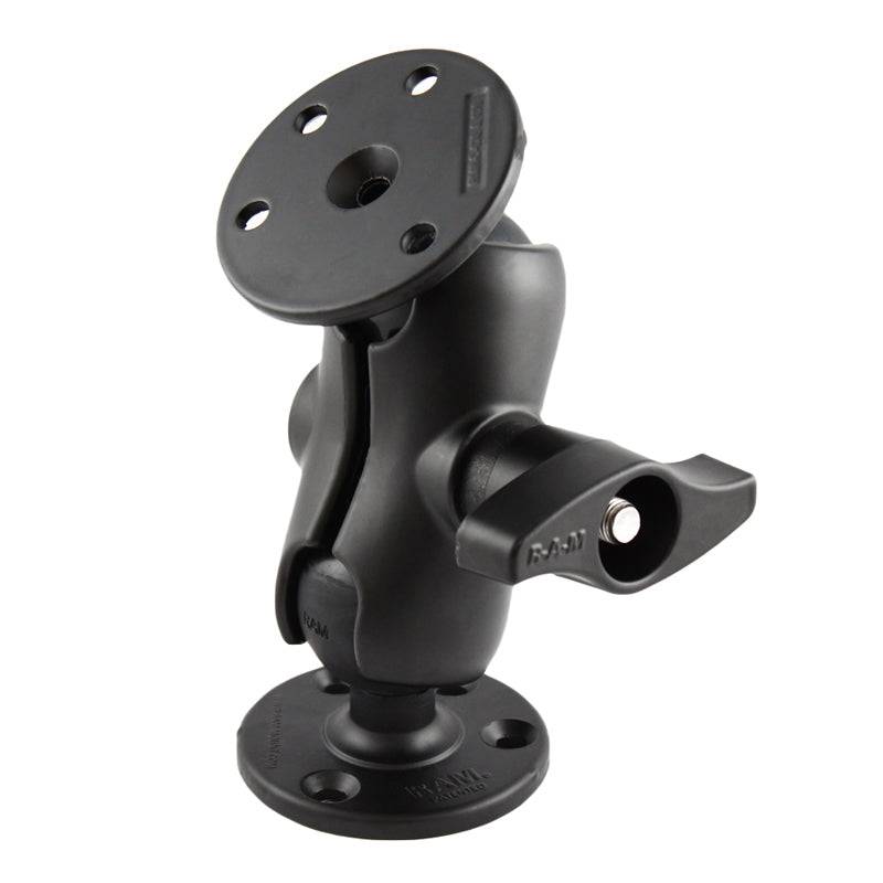 RAM® Universal Double Ball Mount with Two Large Round Plates - RAM-D-101U-C - OC Mounts