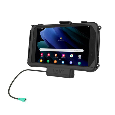 RAM® Powered Holder for Tab Active3 & Active2 with CLA Vehicle Charger - RAM-HOL-SAM60P-CIGU - OC Mounts