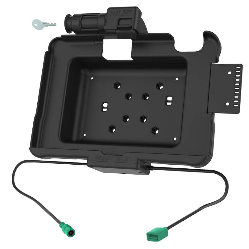 GDS® Key Locking Power + Data Dock for Zebra ET5x 10.1" Series - RAM-HOL-ZE11PDKLU - OC Mounts