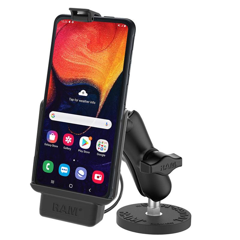 RAM® EZ-Roll'r™ Powered Magnetic Mount for Samsung XCover Pro - RAM-B-MAG66-SAM9PU - OC Mounts