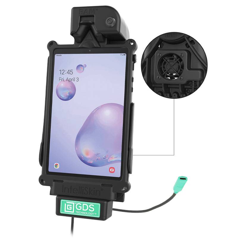 Locking GDS® Cool-Dock™ for Samsung Tab A 8.4 SM-T307 - RAM-GDS-DOCKLF-SAM67U - OC Mounts