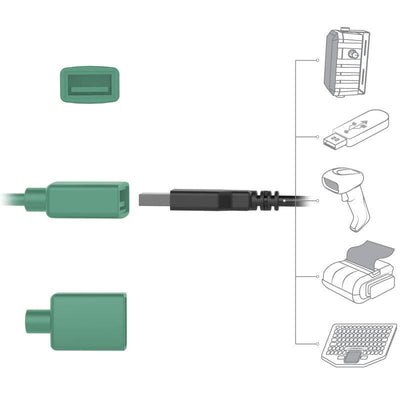 GDS® Cool-Dock™ + Single USB for Samsung Tab Active3 & 2 - RAM-GDS-DOCKF-SAM62CDU - OC Mounts