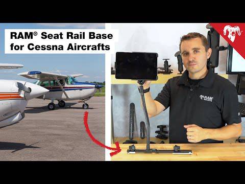 RAM® Cessna Seat Rail Mount with Garmin Mounting Hardware - RAM-B-131-G1 - OC Mounts