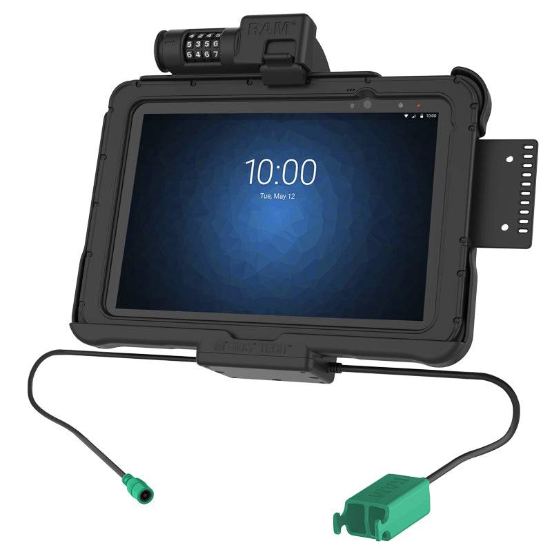 GDS® Combo Locking Power + Dual USB Dock for Zebra ET5x 10.1" Series - RAM-HOL-ZE11PD2CLU - OC Mounts